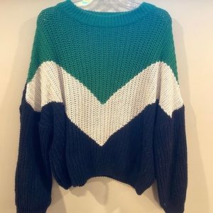 Zulily loose knit trendy drop shoulder sweater
